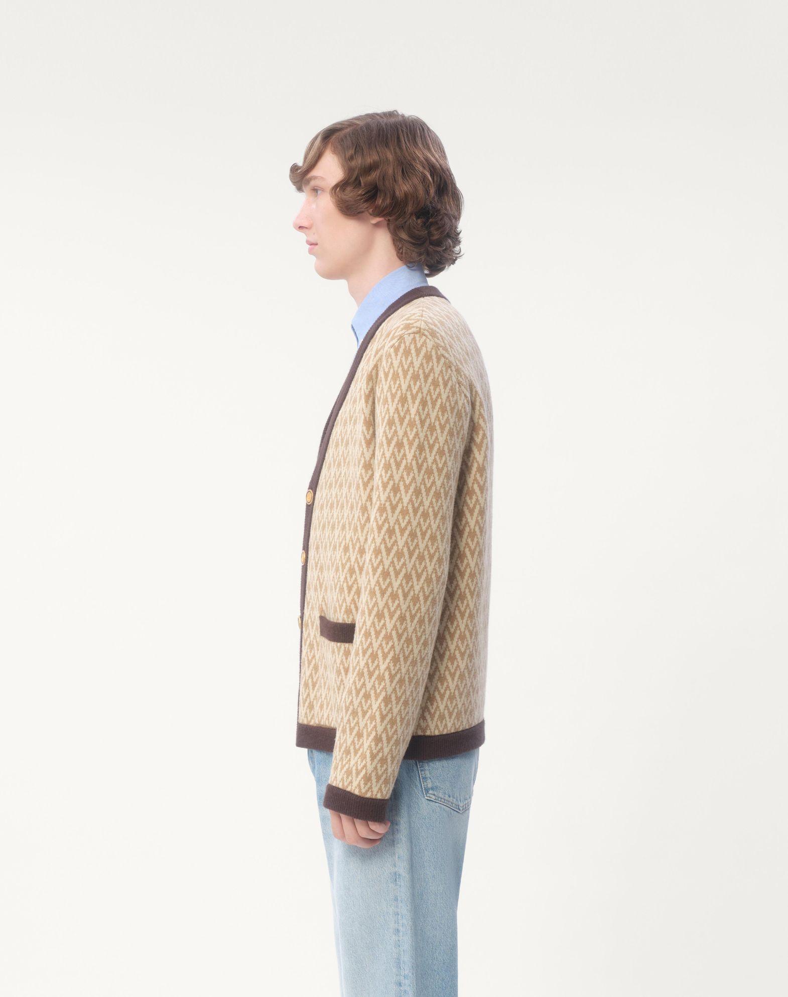 Wool Cardigan With Toute La V Pattern Product Image