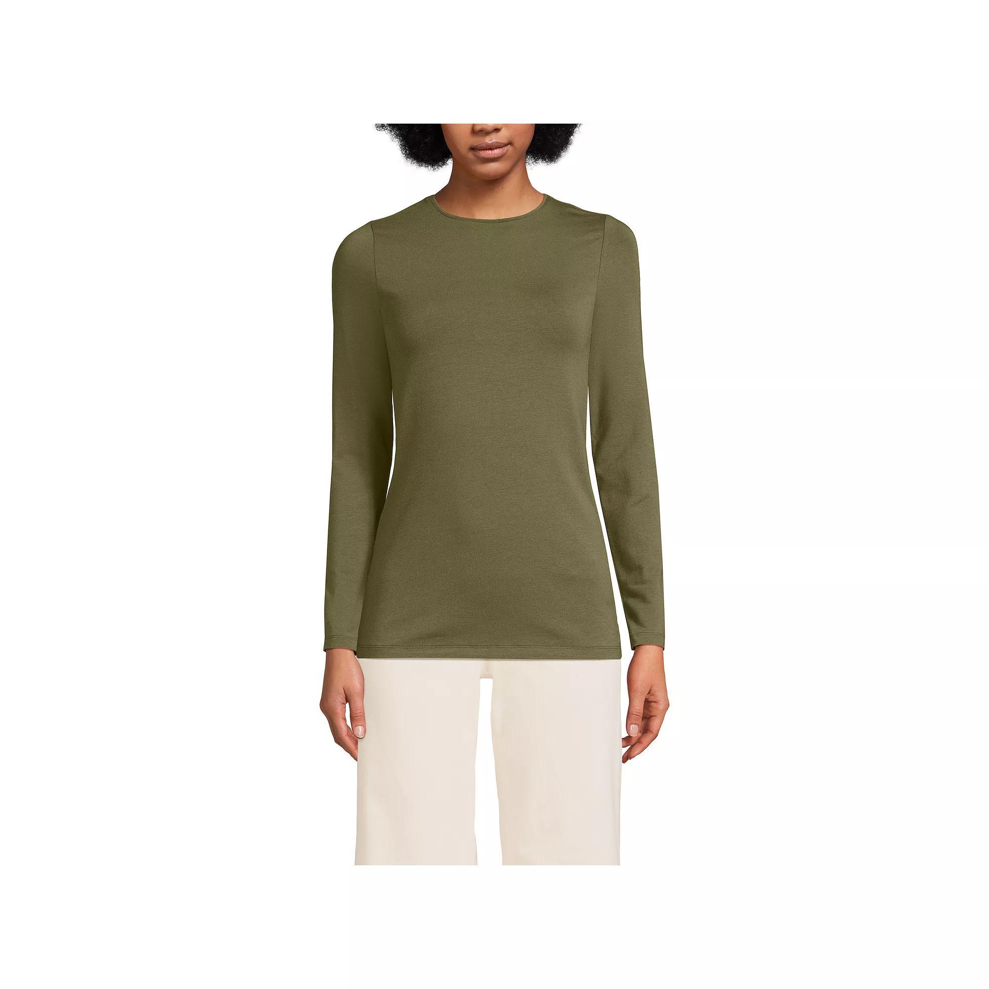 Women's Lands’ End Long Sleeve Crewneck Top,  Product Image