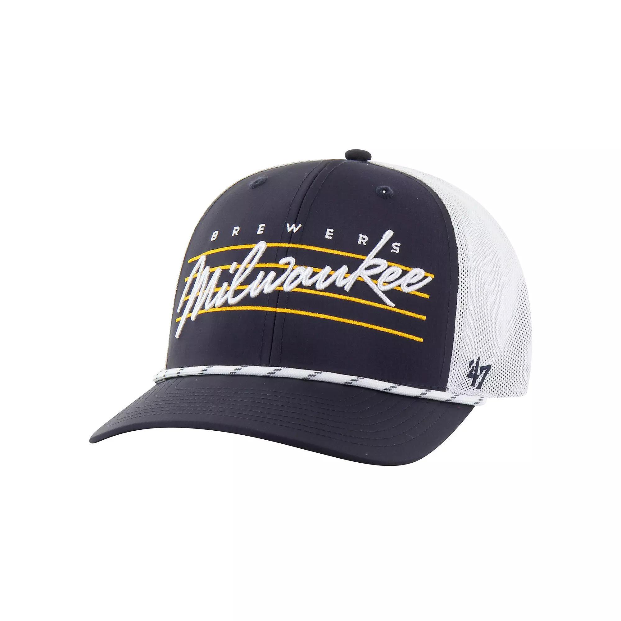 Mens 47 Milwaukee Brewers Downburst Trucker Adjustable Hat, Blue Product Image