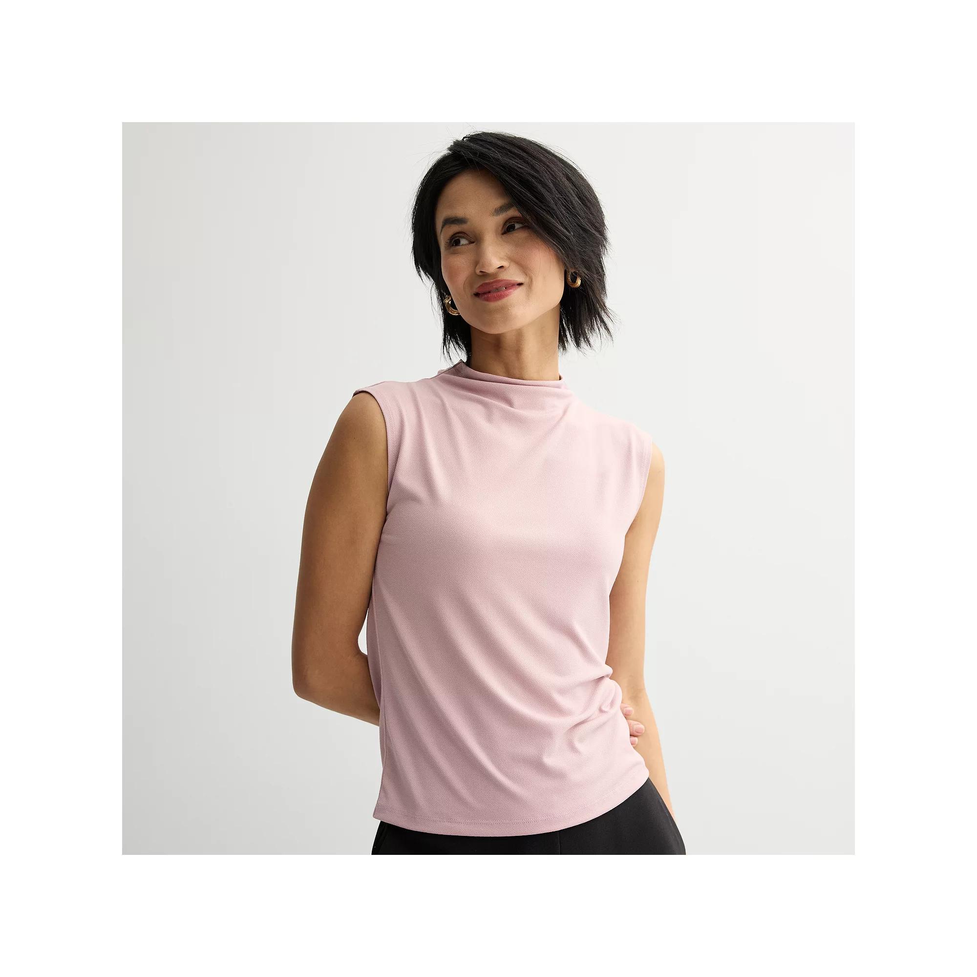 Women's Nine West Drape Mockneck Shell Top,  Product Image
