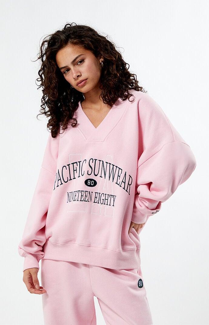 Women's Pacific Sunwear 1980 LA V-Neck Sweatshirt Product Image