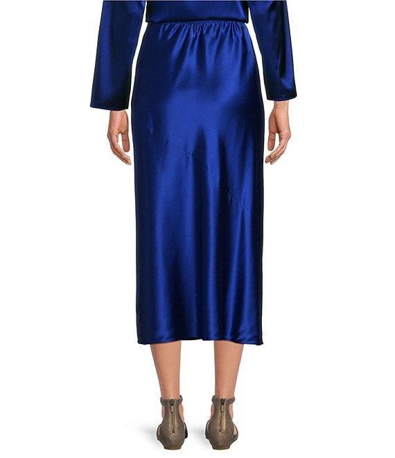 Eileen Fisher Coordinating Stretch Silk Charmeuse Full Skirt Product Image