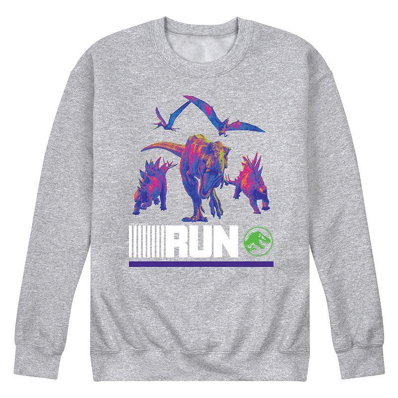 Men's Jurassic World run Infared Dinos Long Sleeve, Size: XXL, Athletic Grey Product Image