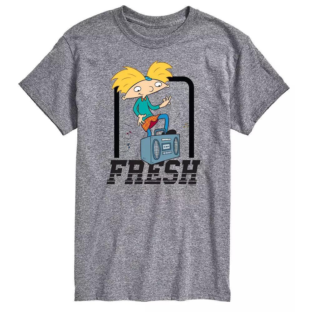 Big & Tall Hey Arnold! "Fresh" Boombox Graphic Tee, Men's, Size: 4XB, Gray Product Image