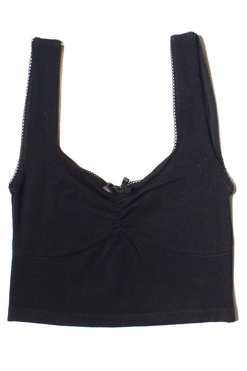 Ruched Bow Crop Tank Product Image