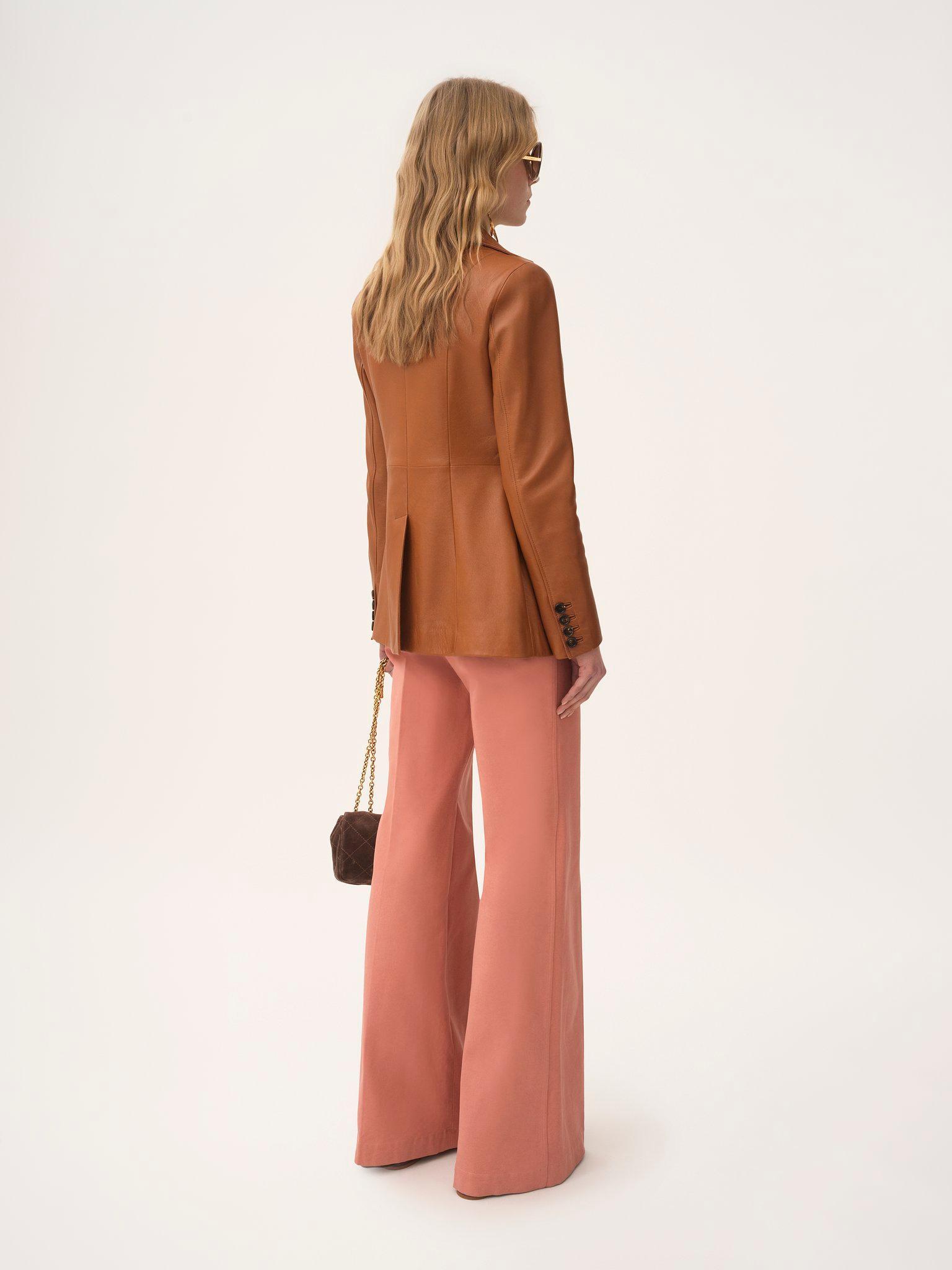 Tailored jacket in leather Product Image