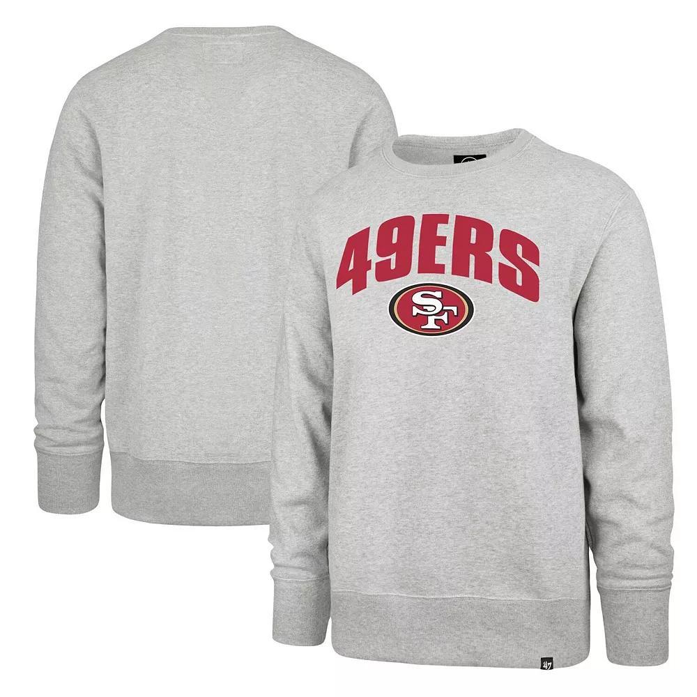 Men's '47 Gray San Francisco 49ers Headline Pullover Sweatshirt,  Product Image