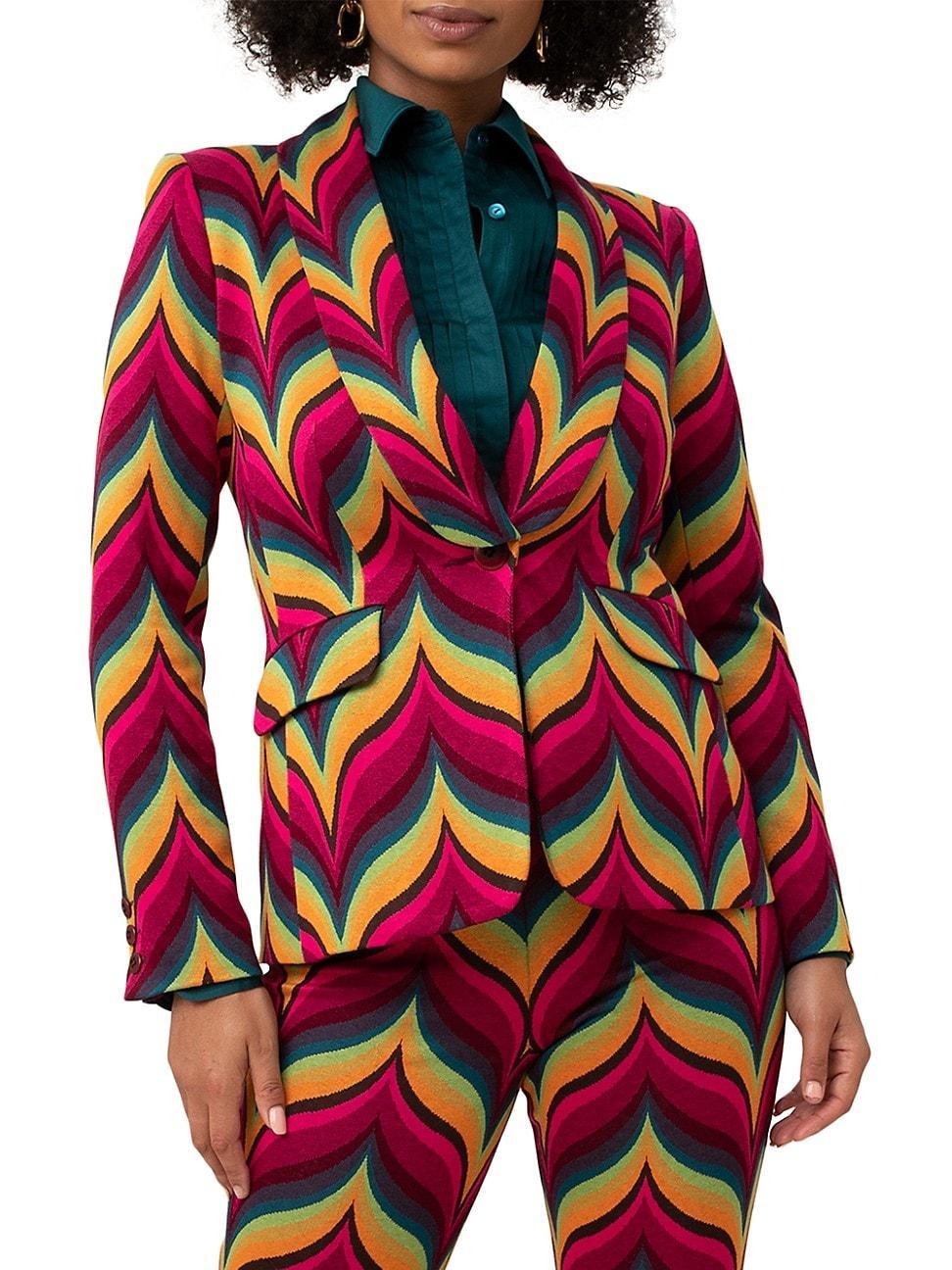 Womens West Village Chevron Jacquard Blazer Product Image