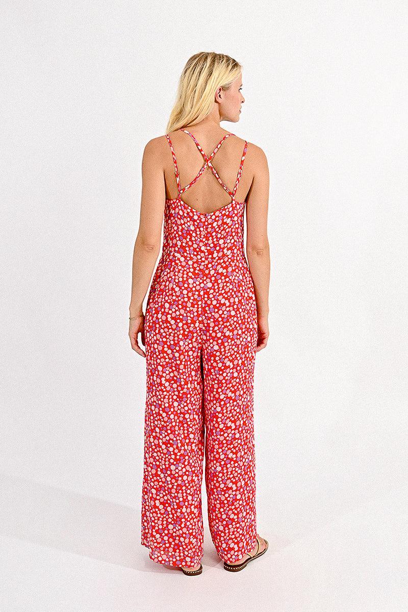 V NECK OPEN BACK JUMPSUIT Product Image