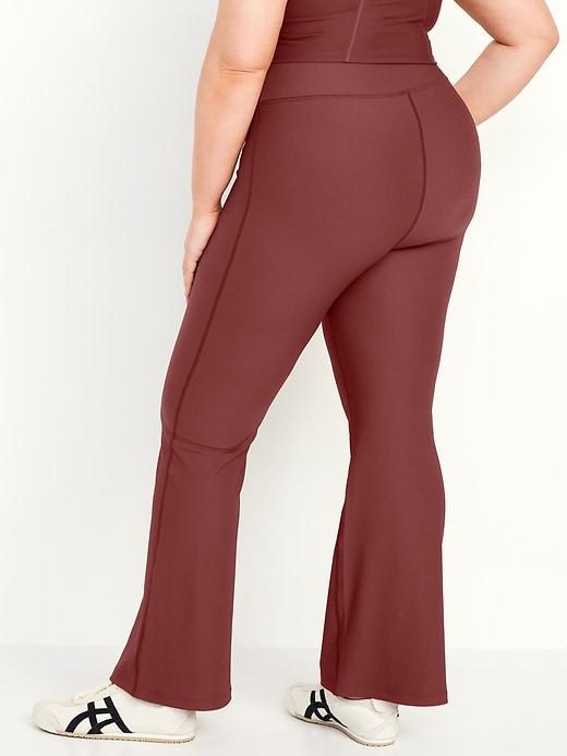 Extra High-Waisted PowerSoft Rib Flare Leggings Product Image