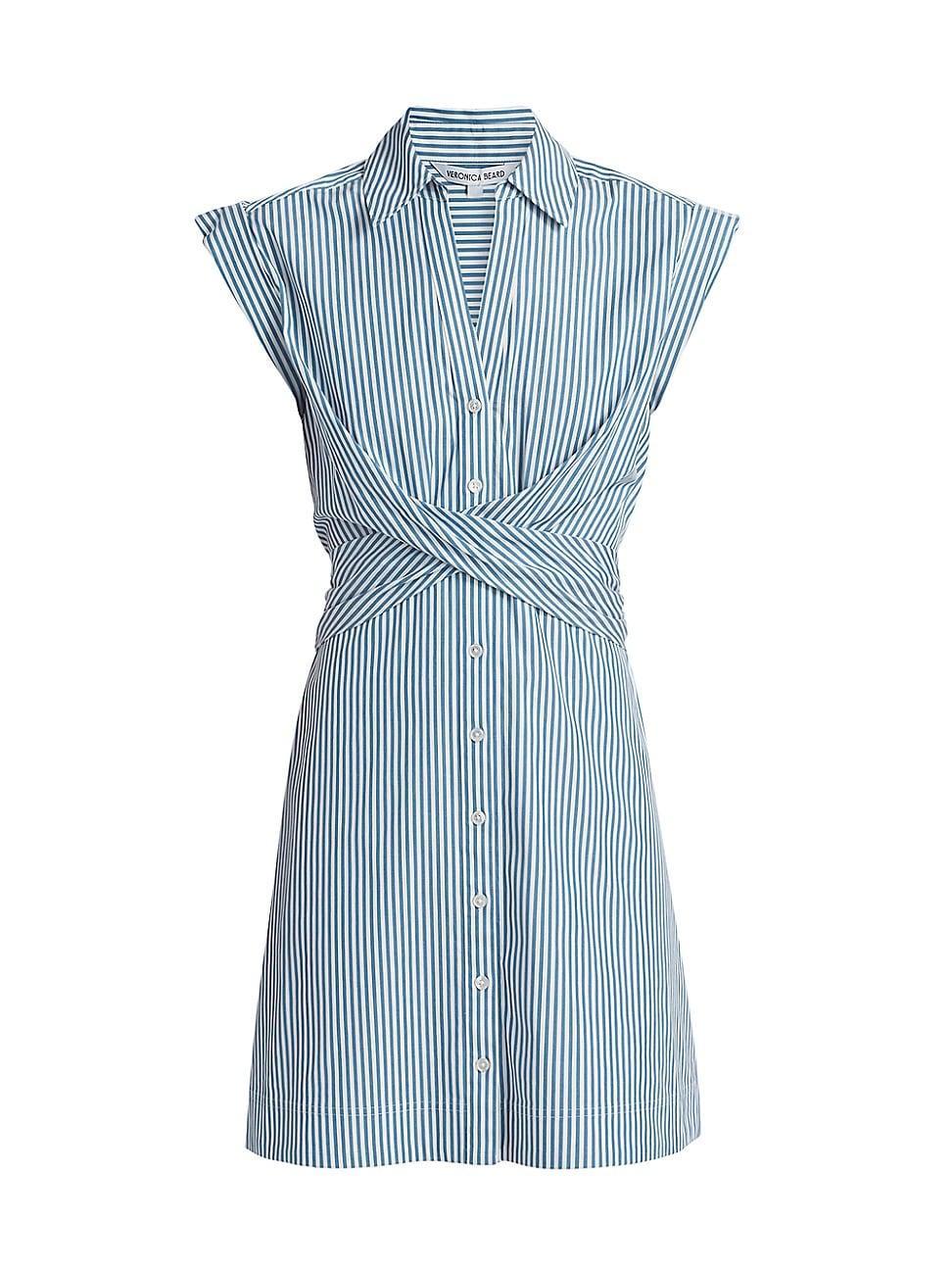 Womens Nagano Striped Stretch Cotton Shirtdress Product Image