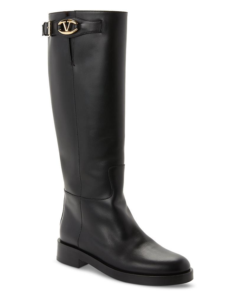 Valentino Garavani Womens Buckled Riding Boots Product Image