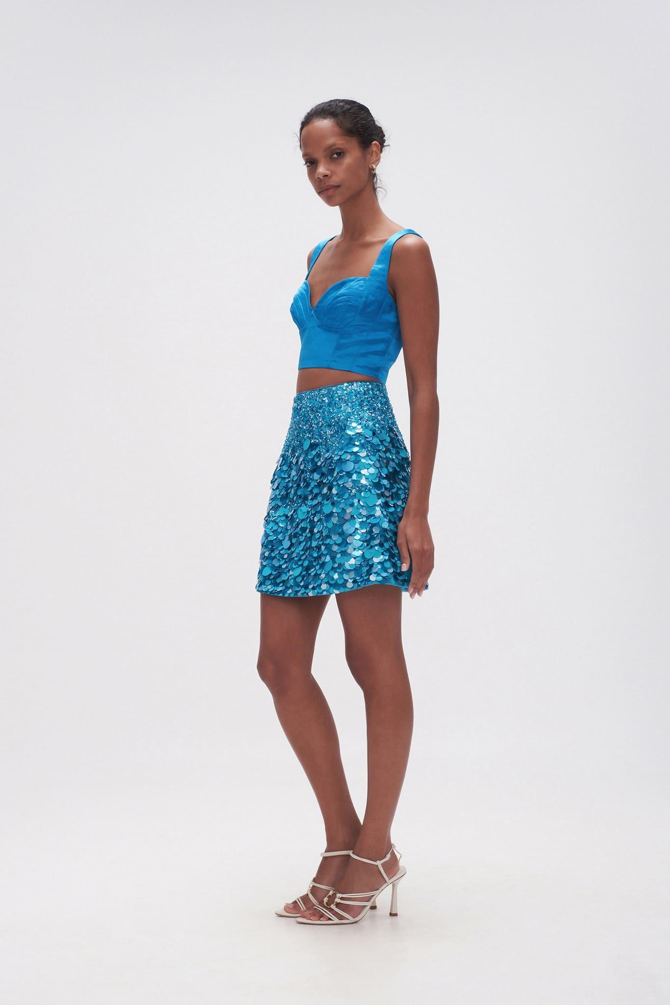 Cherie Sequin Mini Skirt Product Image