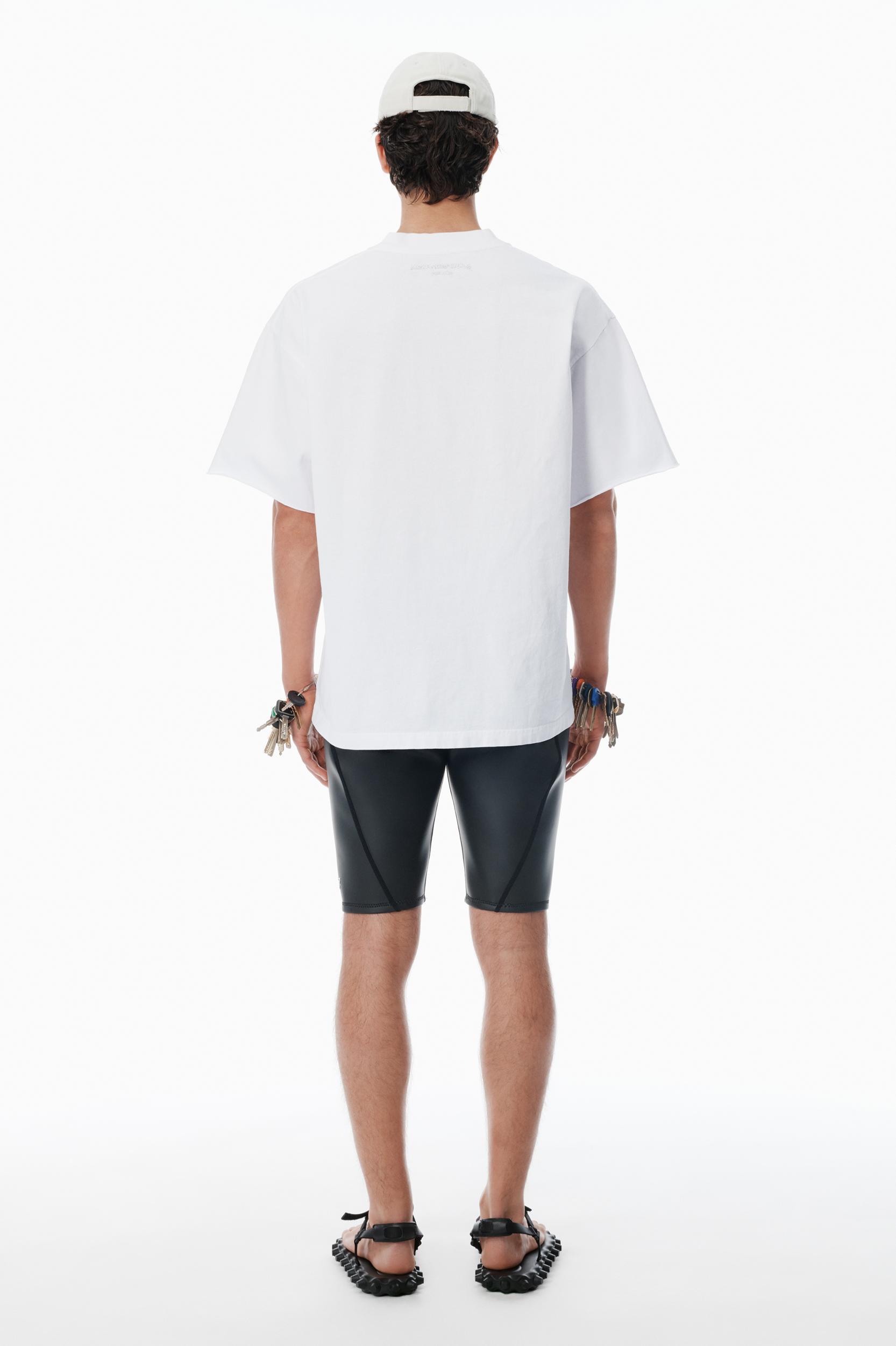 White Cotton Oversized Logo T-shirt  Product Image