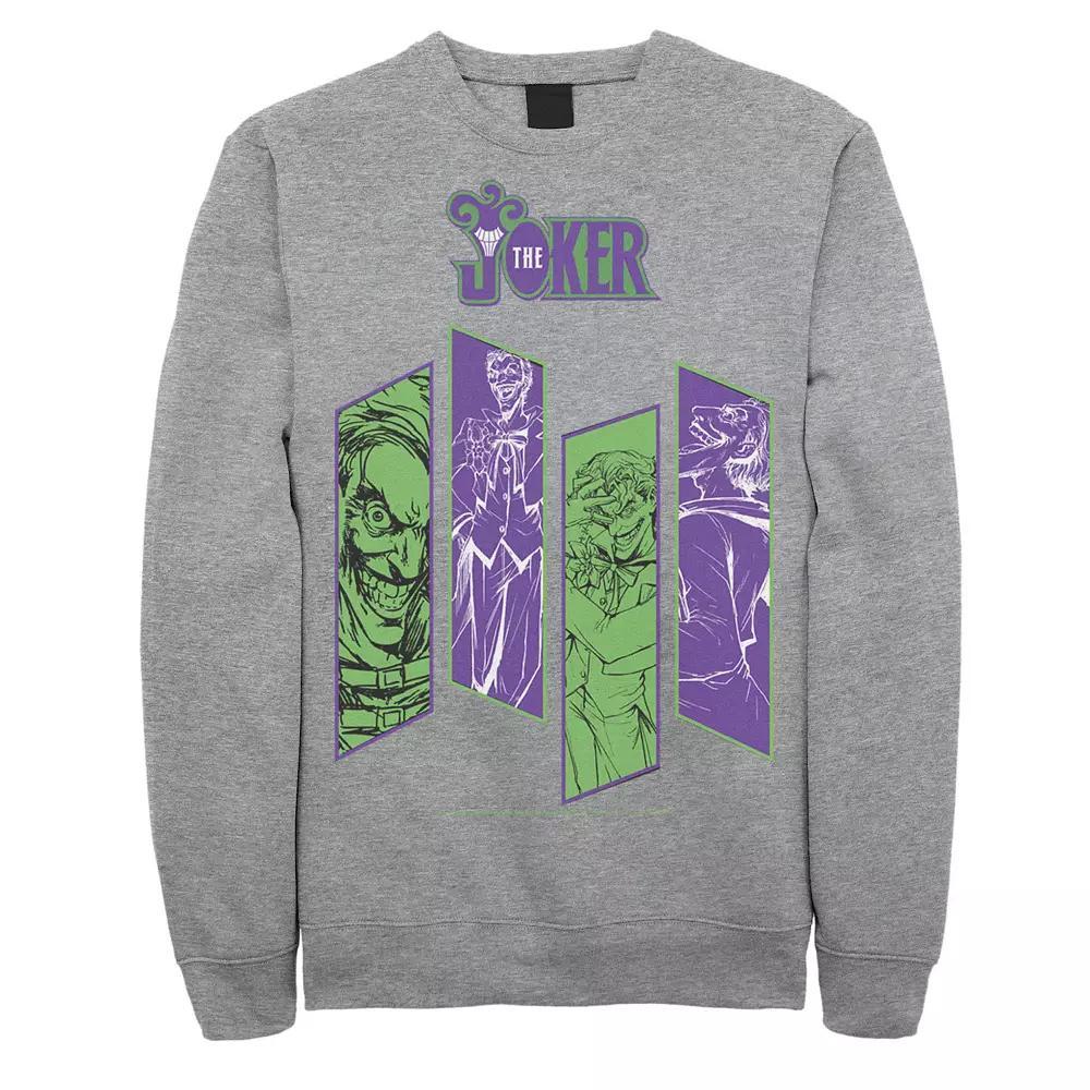 Men's DC Comics The Joker Portrait Panels Graphic Fleece Pullover,  Product Image