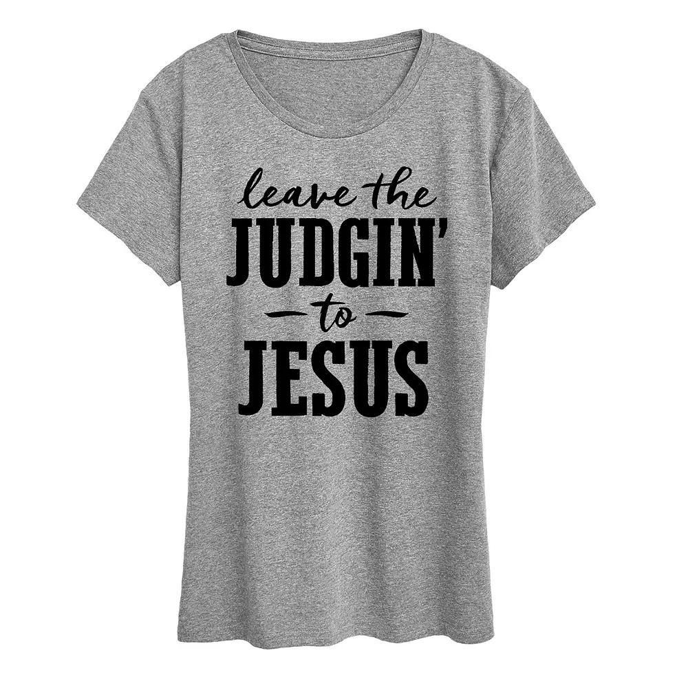 Women's Leave The Judgin' To Jesus Graphic Tee, Girl's,  Product Image