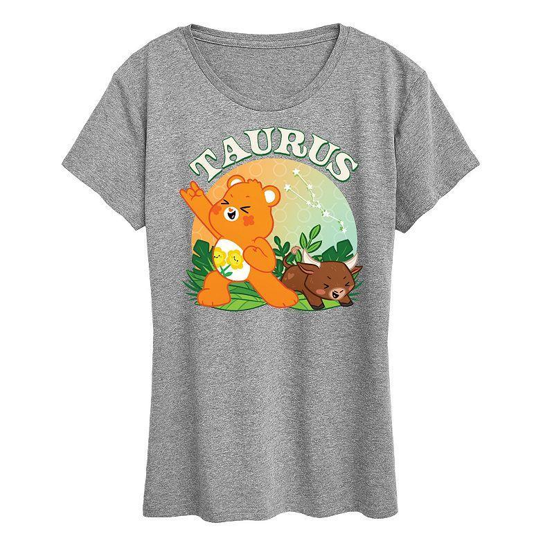 Women's Care Bears Taurus Graphic Tee, Girl's, Size: Small, Grey Gray Product Image