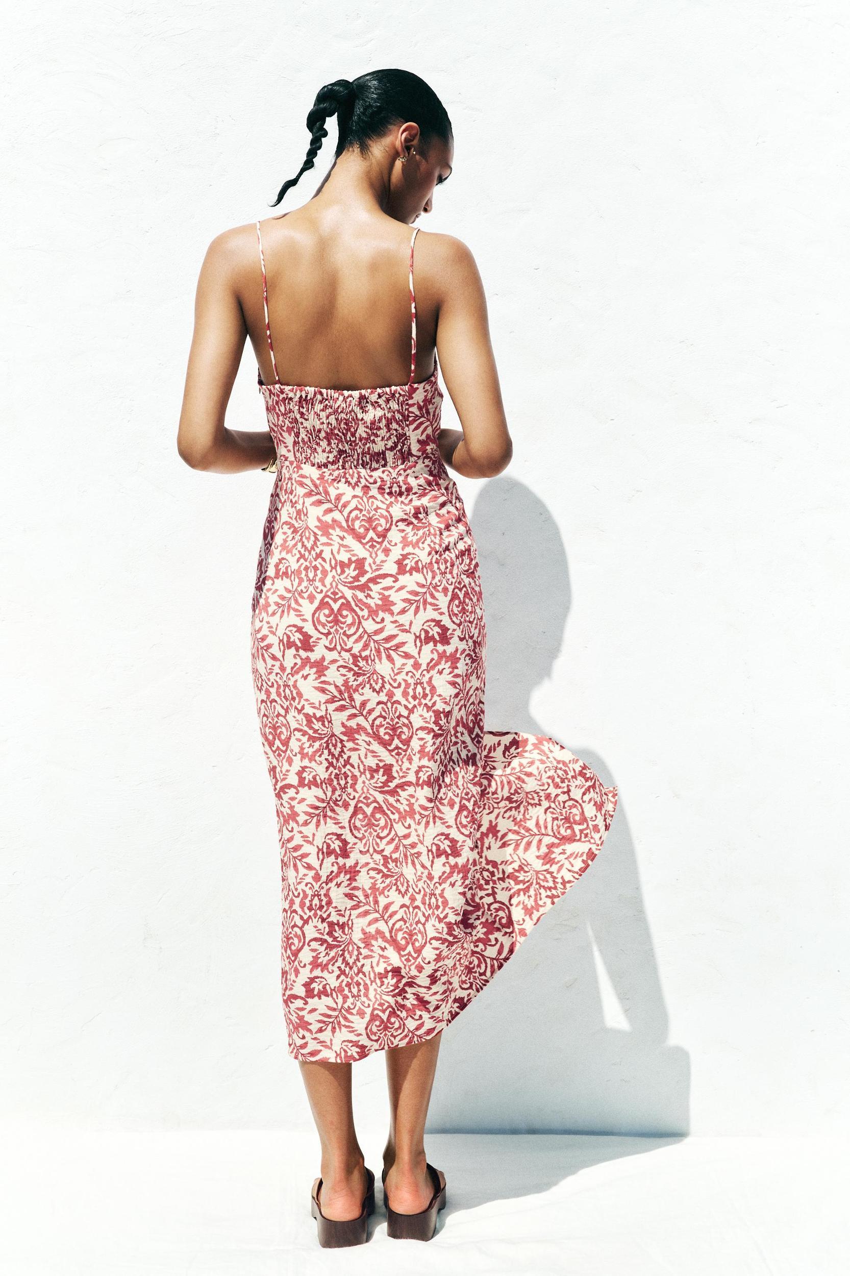 PRINTED RUSTIC MIDI DRESS Product Image