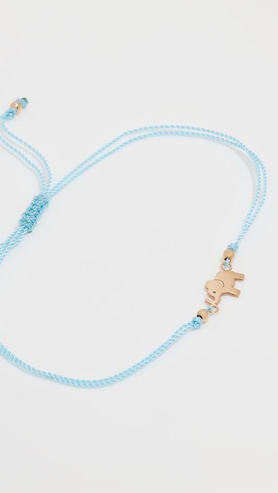 Zoe Chicco 14k Gold Midi Bitty Elephant Cord Bracelet | Shopbop Product Image