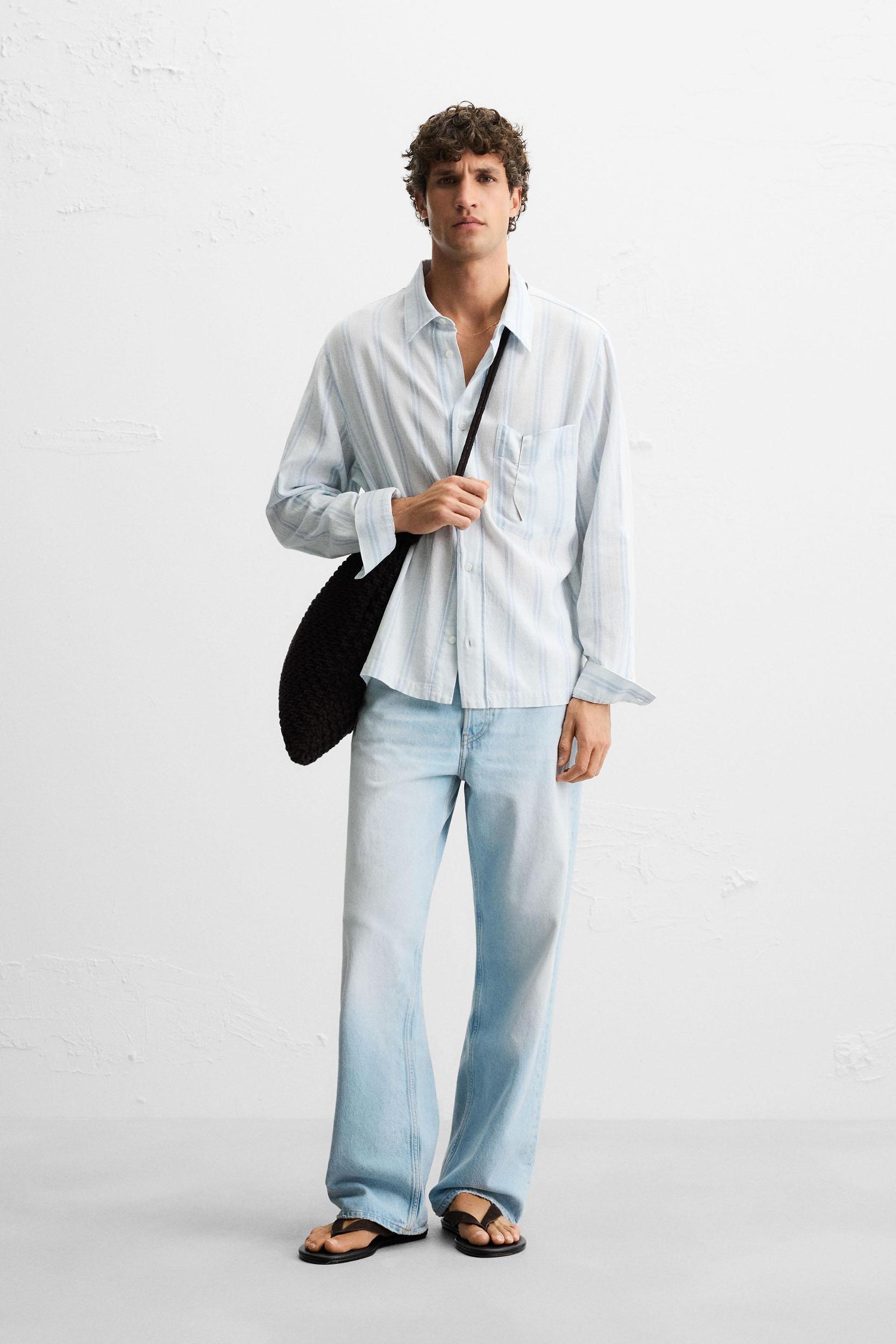 TEXTURED STRIPED SHIRT Product Image