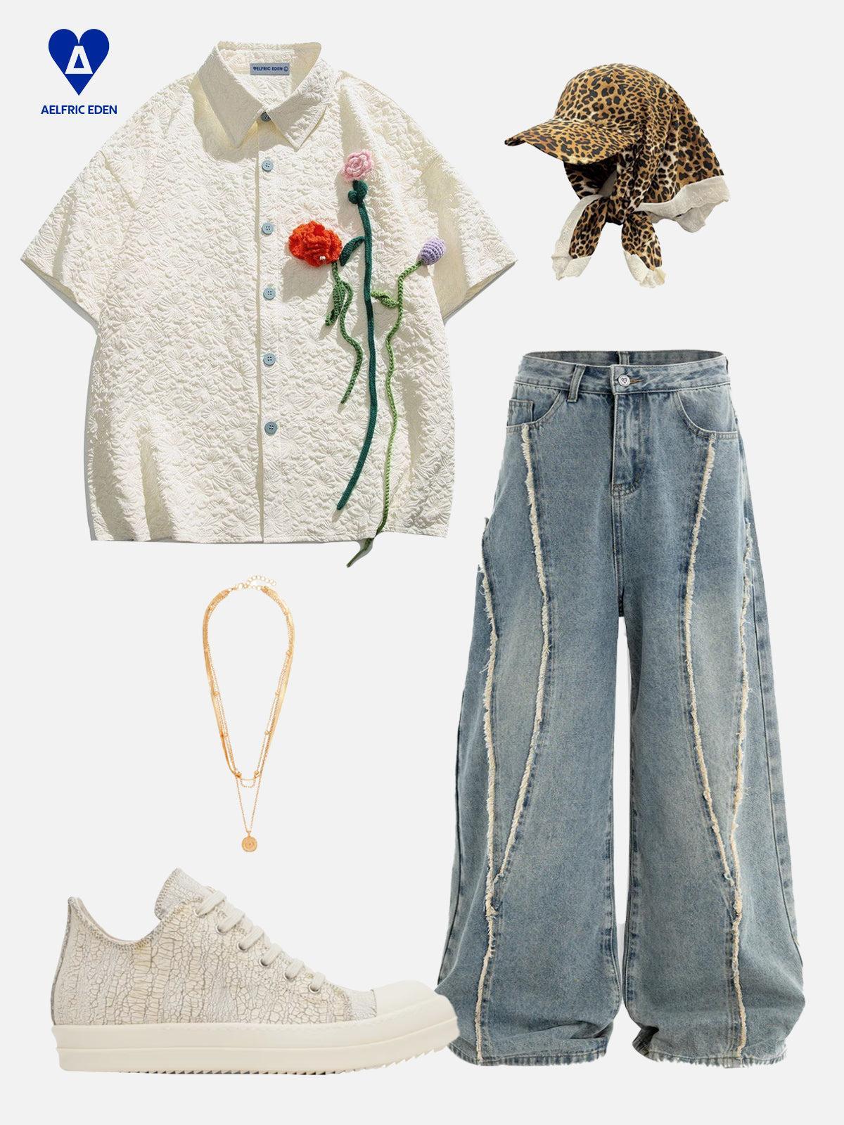 Patchwork Lace Bandana Cap Product Image