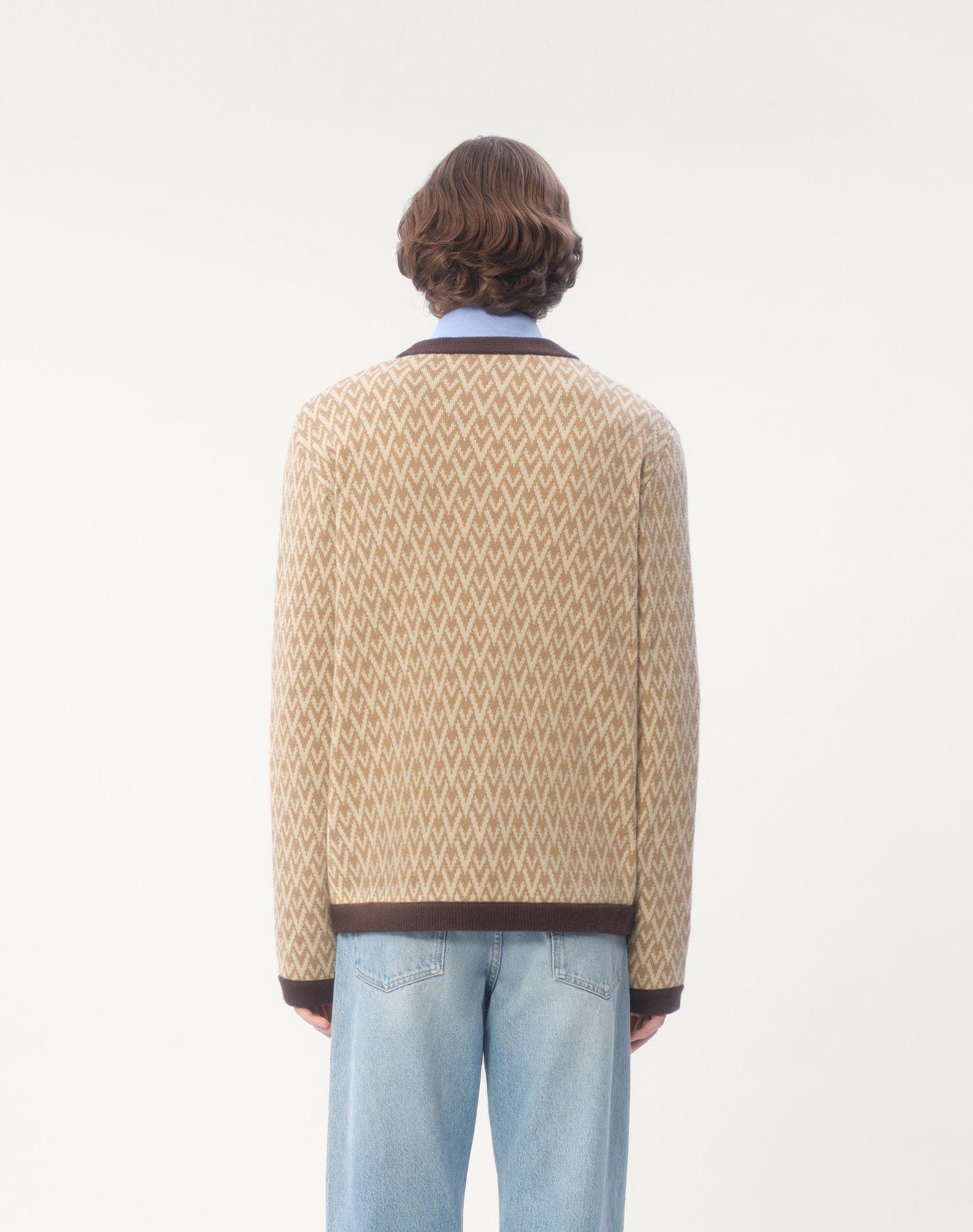 Wool Cardigan With Toute La V Pattern Product Image