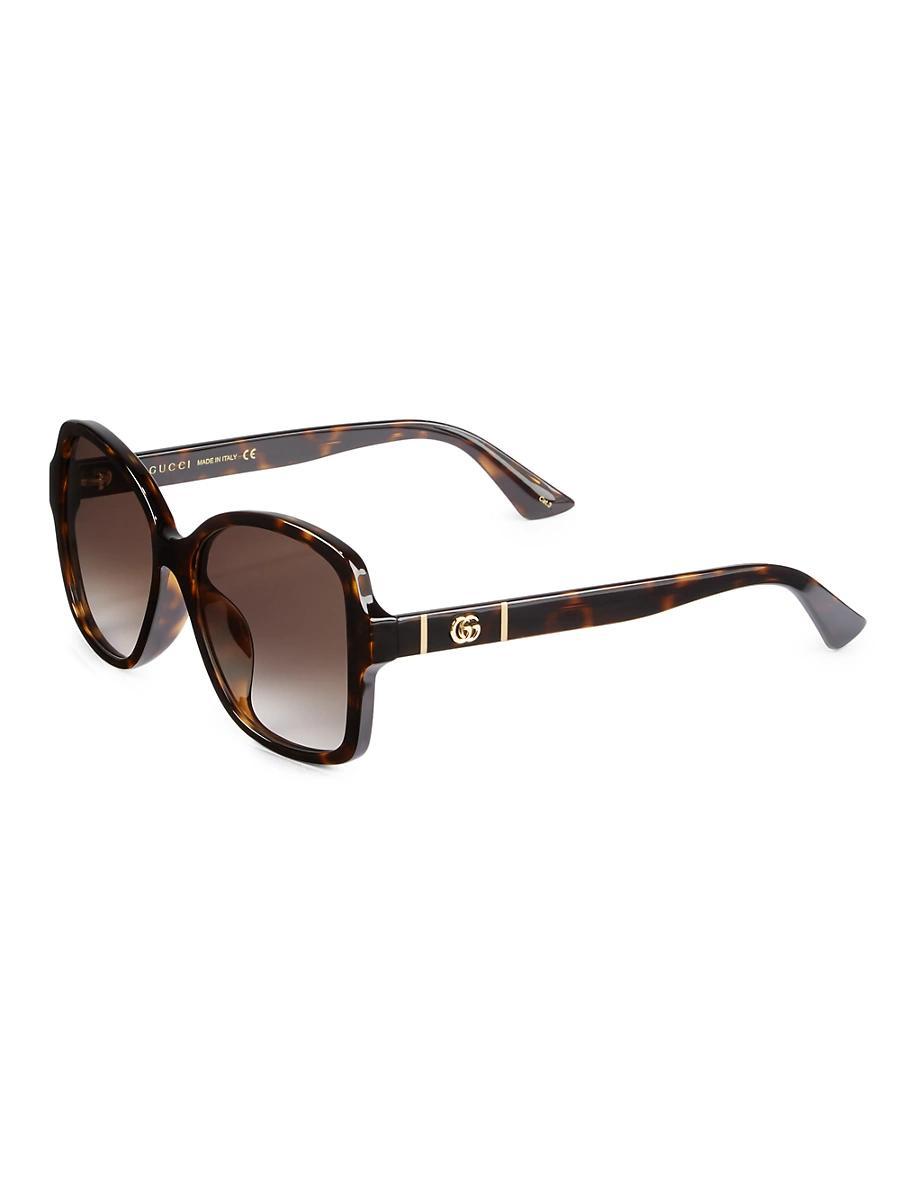 Womens 57MM Rectangular Sunglasses Product Image