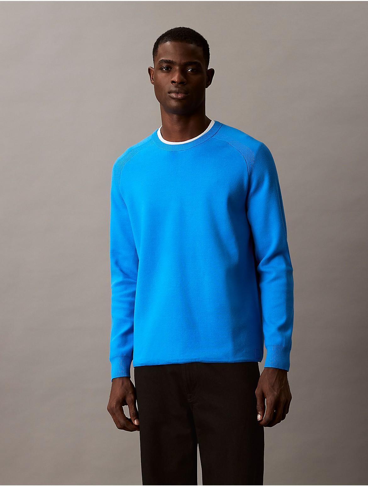Calvin Klein Mens Tech Knit Crewneck Sweater - Blue Product Image