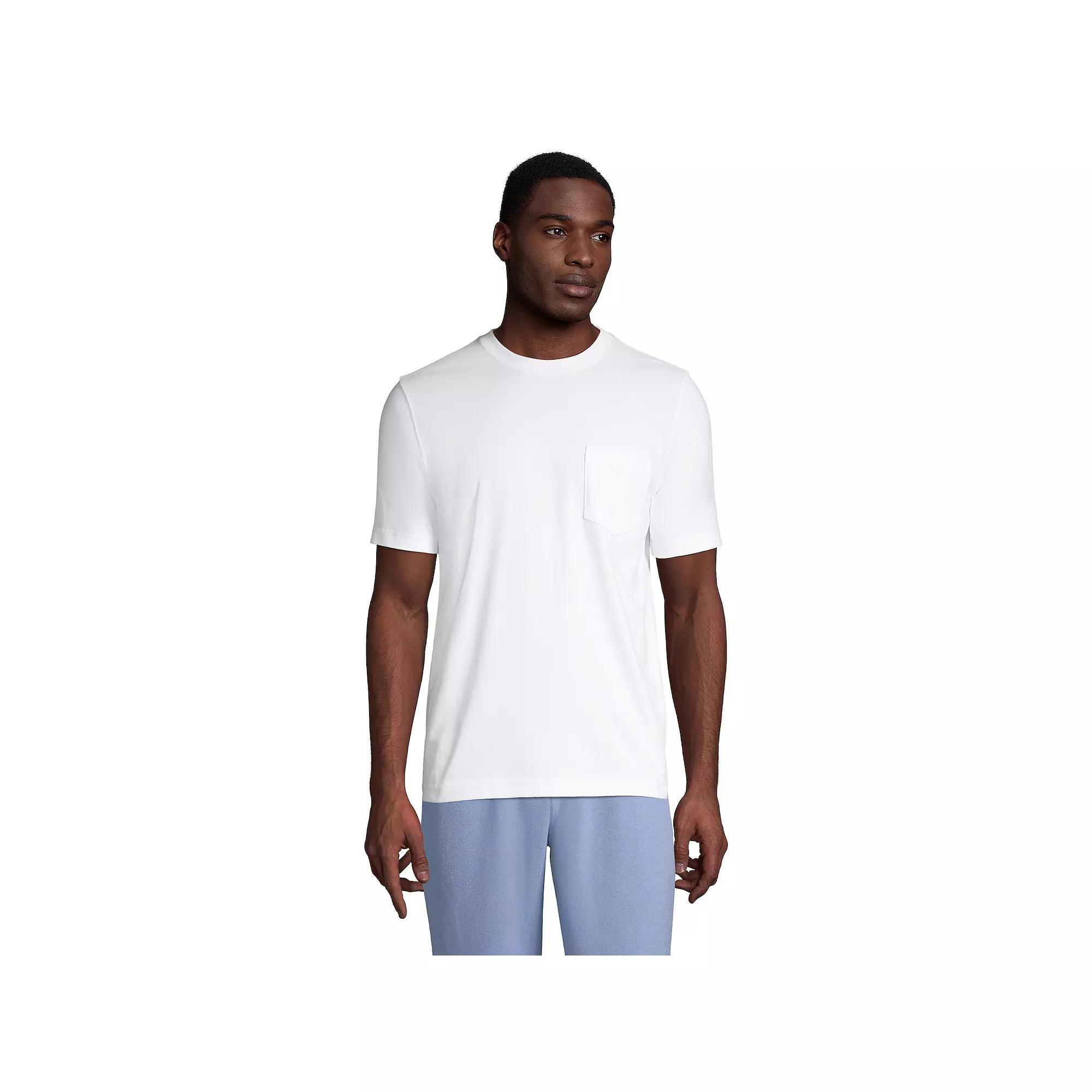Big & Tall Lands' End Short Sleeve Super-T Pocket Tee, Men's,  Product Image