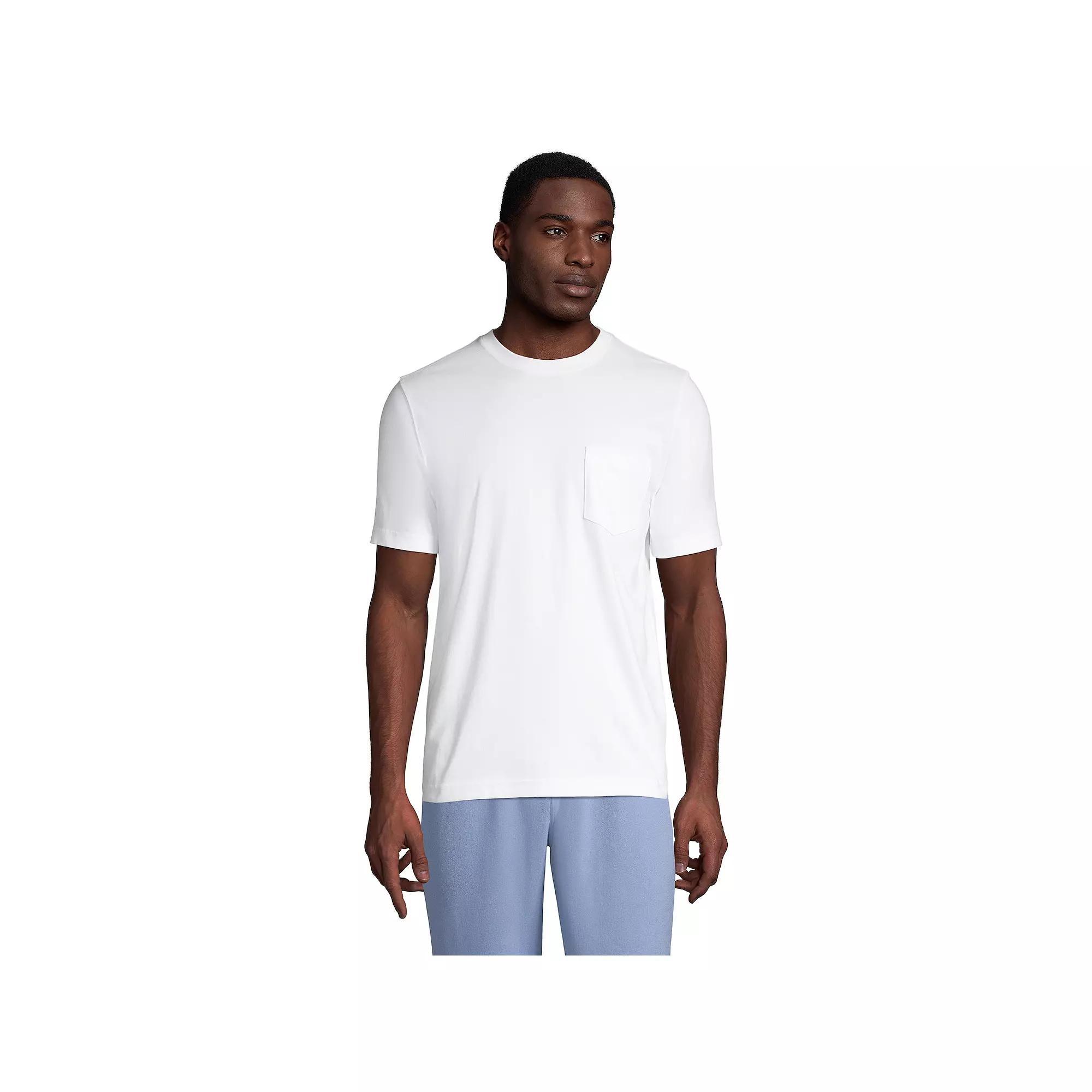 Big & Tall Lands' End Short Sleeve Super-T Pocket Tee, Men's,  Product Image