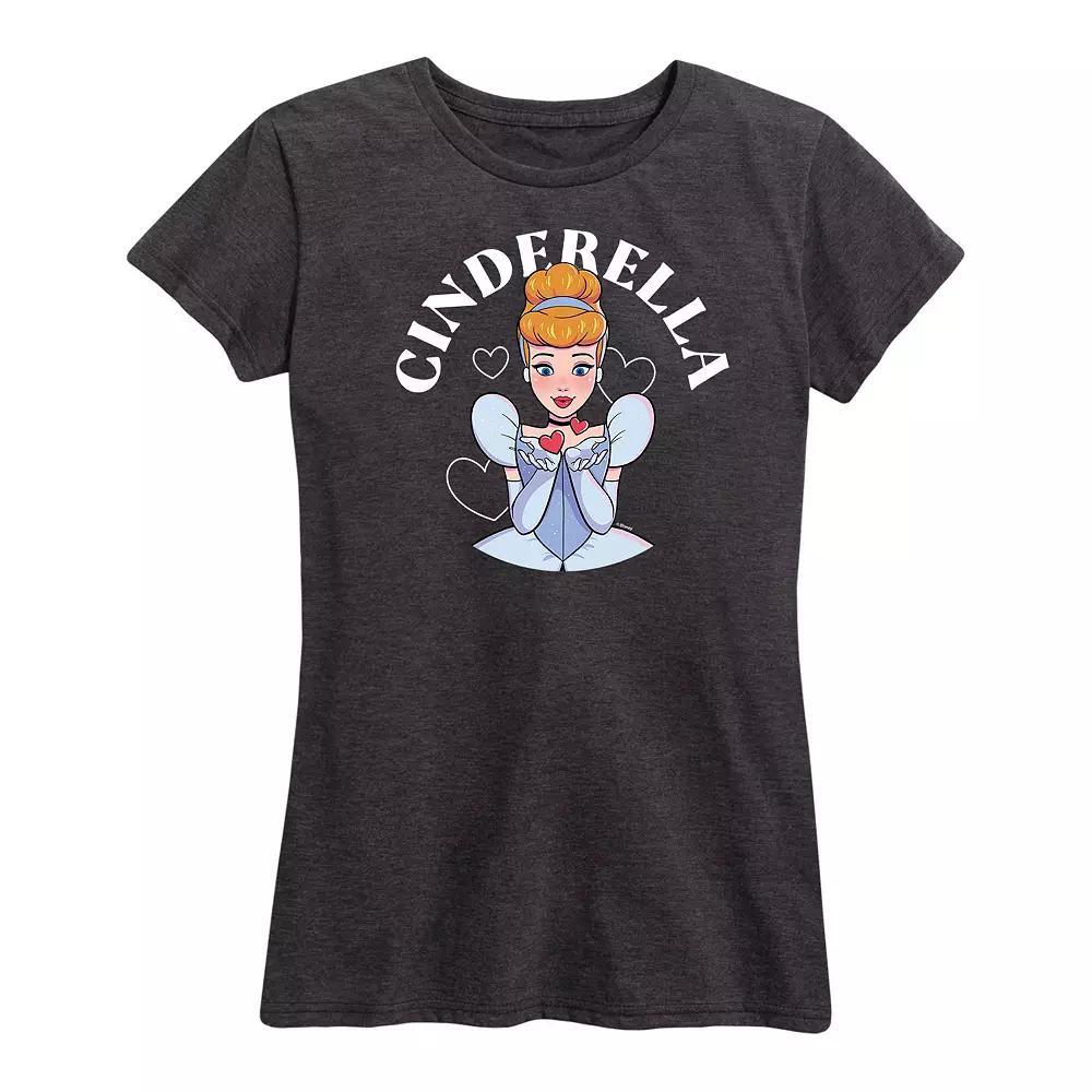 Disney Princess Cinderella Women's Kiss Graphic Tee, Girl's,  Product Image