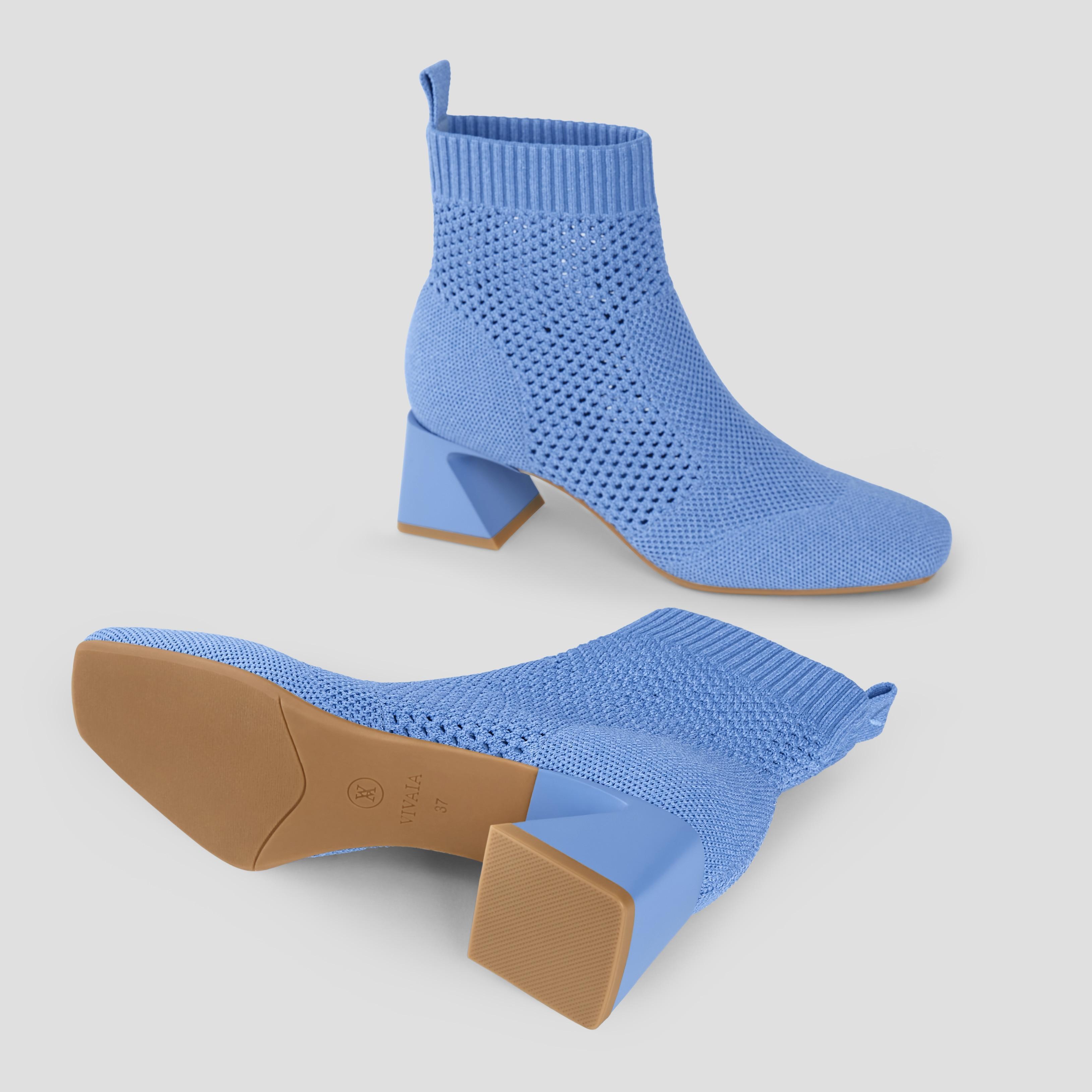 Square-Toe Perforated Heeled Boots (Melissa) Product Image