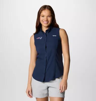 Columbia Women's PFG Tamiami Sleeveless Shirt - New England Patriots- Product Image