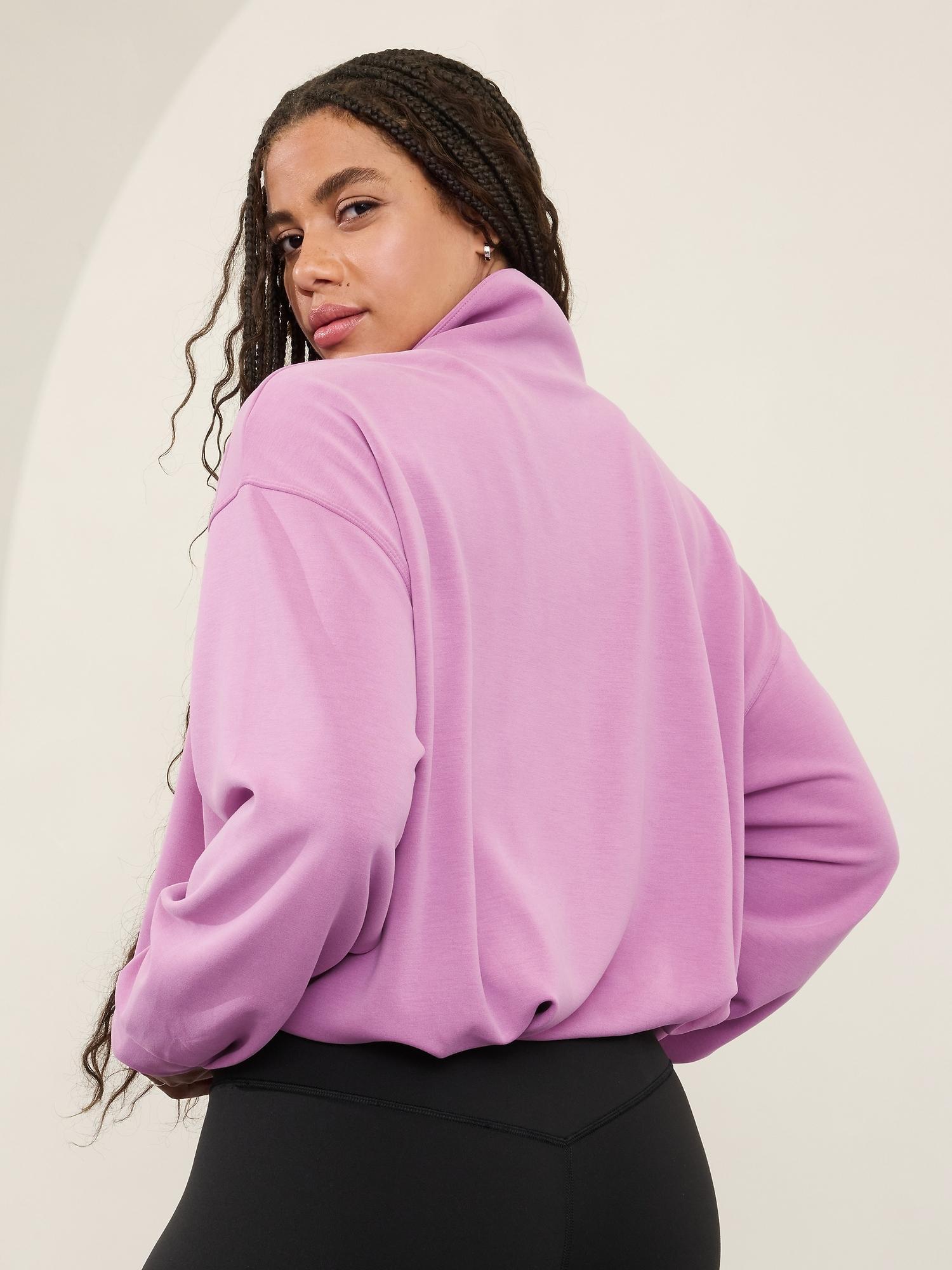 Seasoft 1/4 Zip Bubble Hem Sweatshirt Product Image