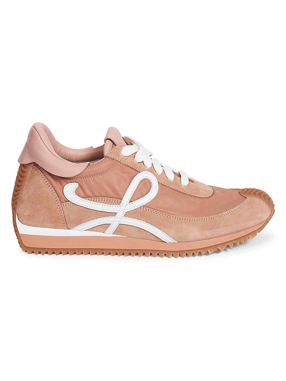 Womens Flow Runner Mix Leather Sneakers Product Image