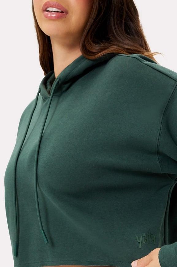 Cozy Fleece Everyday Cropped Hoodie Product Image