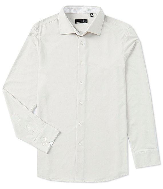 Quieti Stretch Solid Textured Dobby Long Sleeve Woven Shirt Product Image