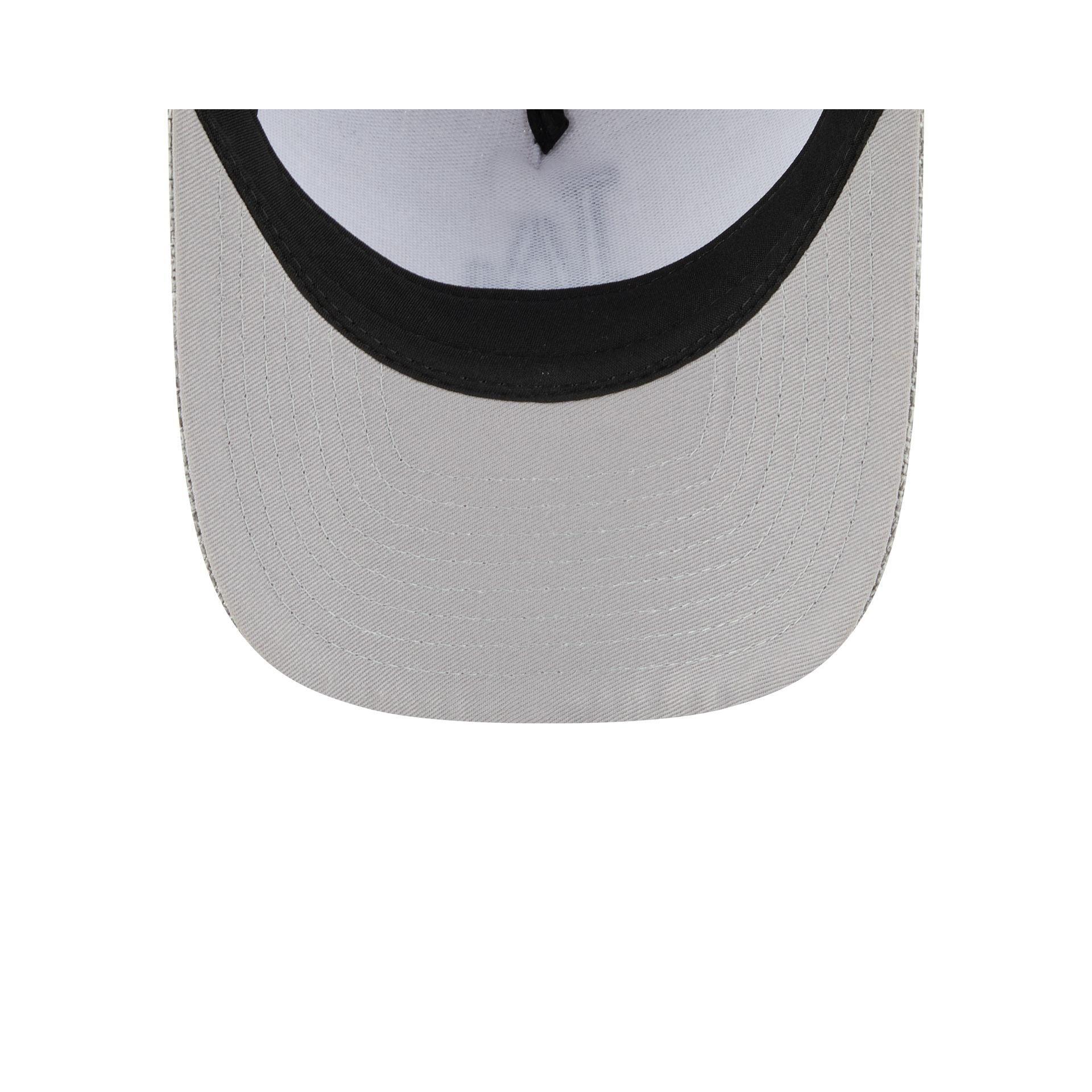 Los Angeles Dodgers Cotton Weave Gray 9FORTY M-Crown A-Frame Snapback Hat Male Product Image