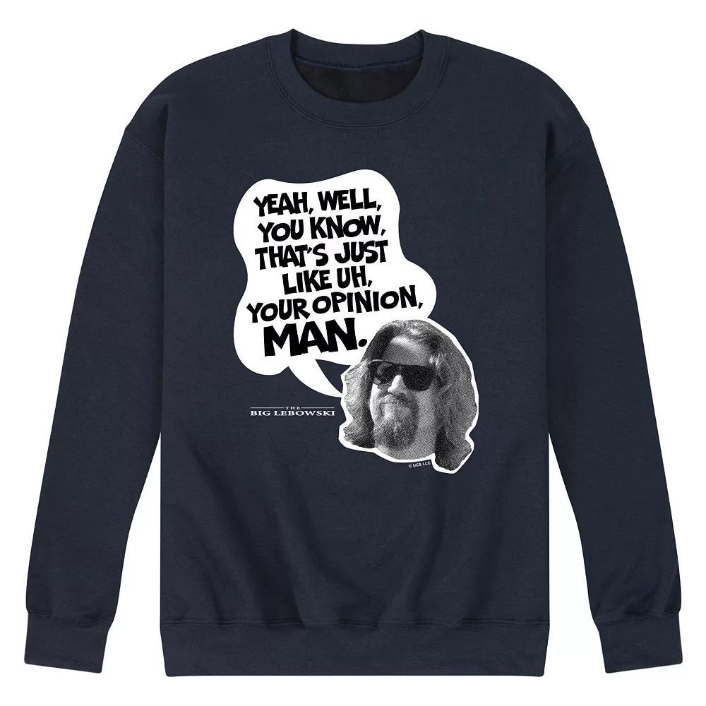 Mens The Big Lebowski Your Opinion Man Fleece Blue Product Image