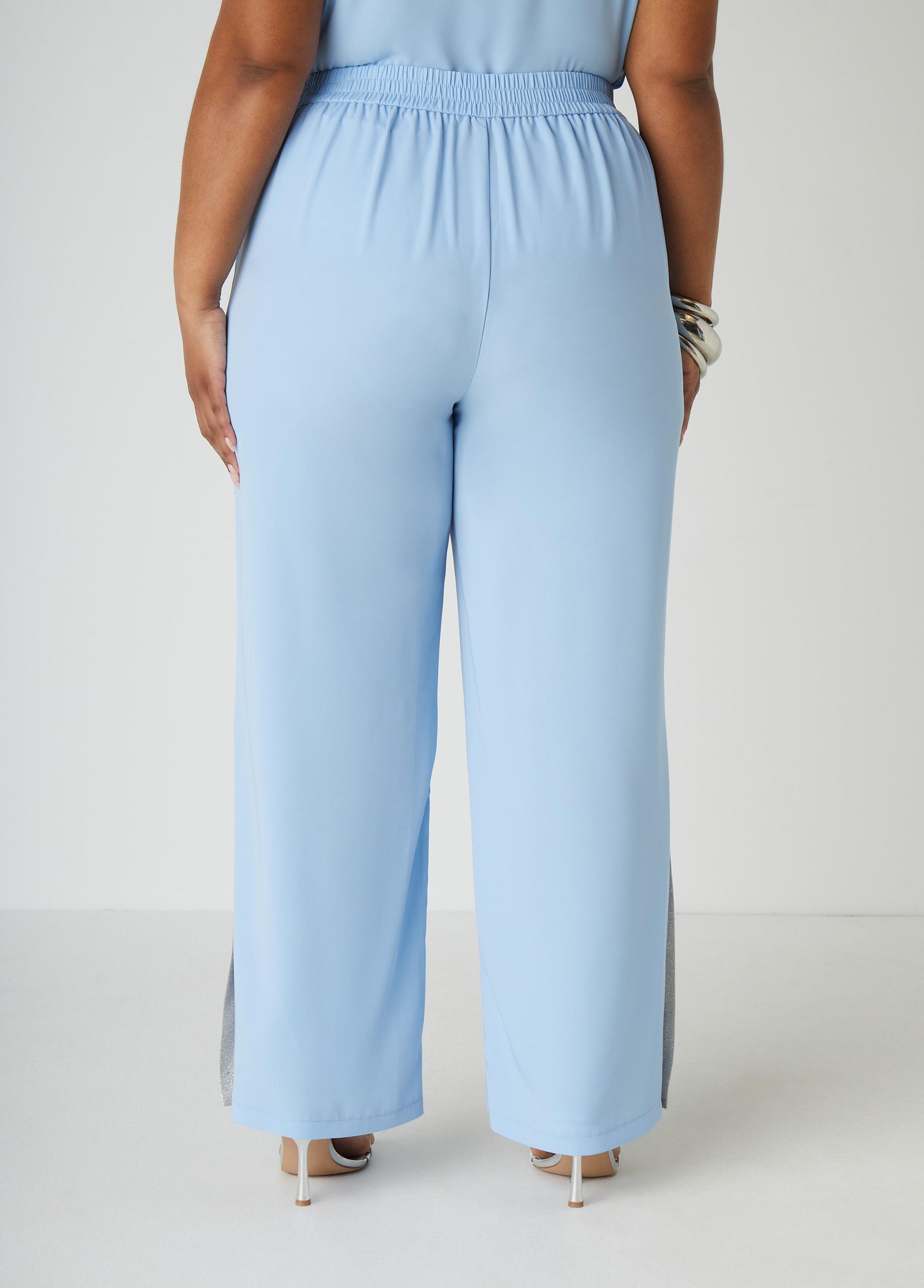Metallic Trimmed Split Side Pants Product Image