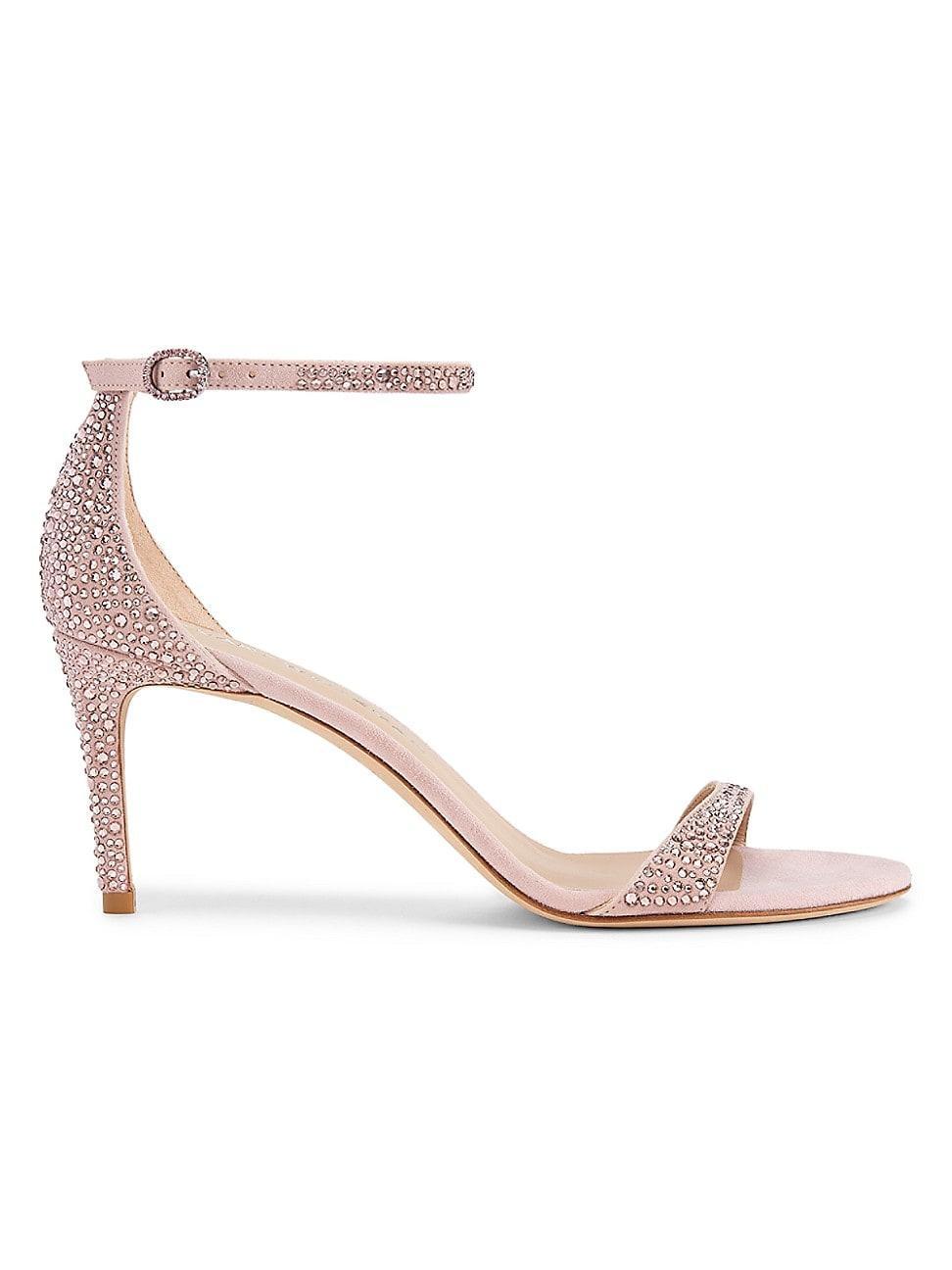 Womens Nudist Shine 75MM Crystal-Embellished Leather Sandals Product Image