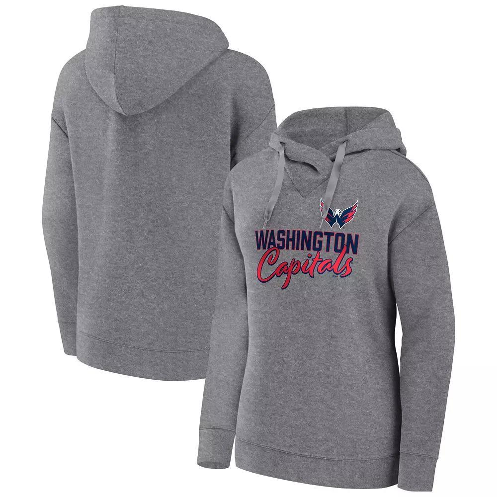 Women's Fanatics Branded Heather Gray Tampa Bay Lightning Script Favorite Pullover Hoodie, Size: Small, Lgh Grey Product Image