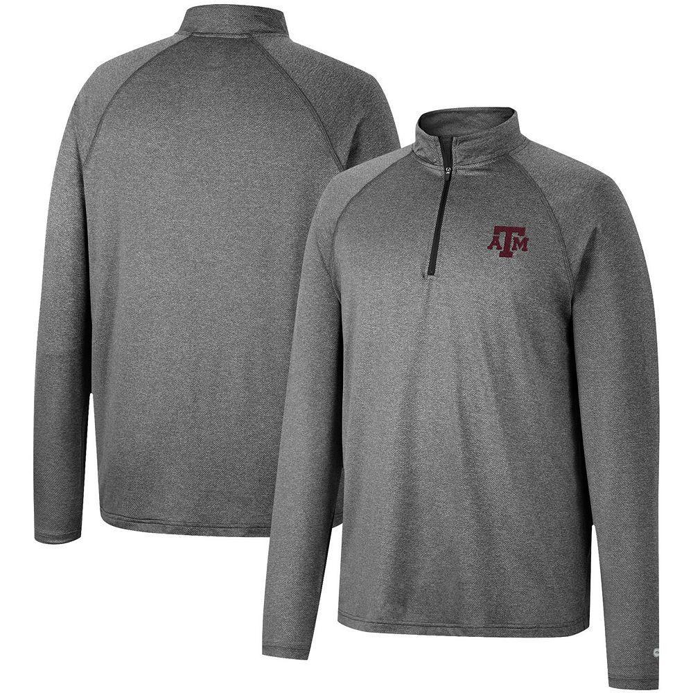 Men's Colosseum Heathered Gray Oklahoma Sooners Earth First Raglan Quarter-Zip Windshirt, Size: Medium, Grey Product Image