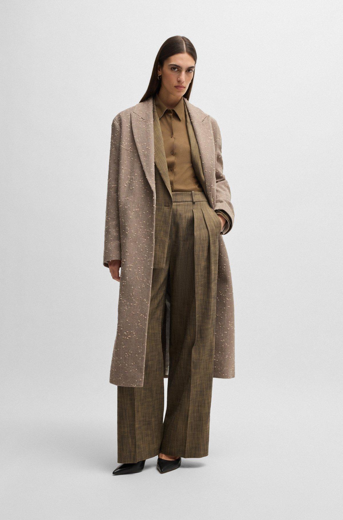 Regular-fit trousers with pleated front Product Image