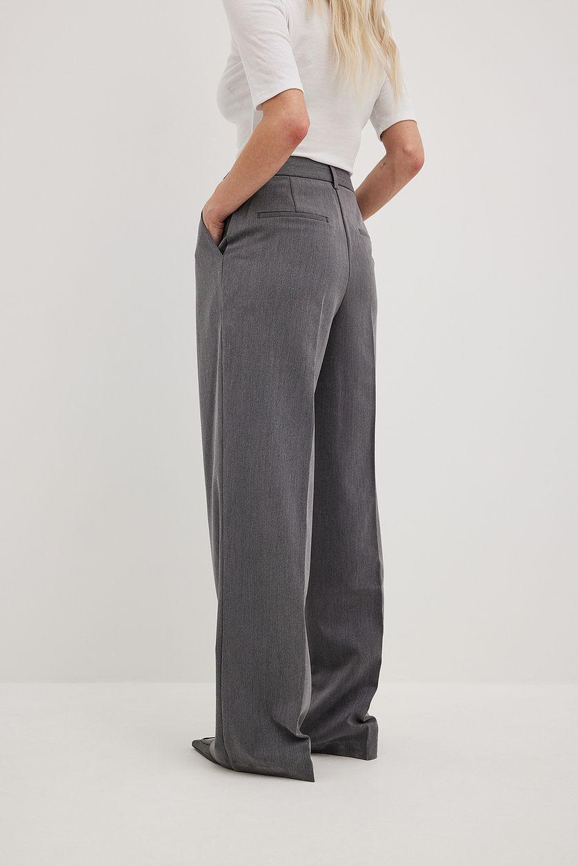 Wide High Waist Suit Pants Product Image
