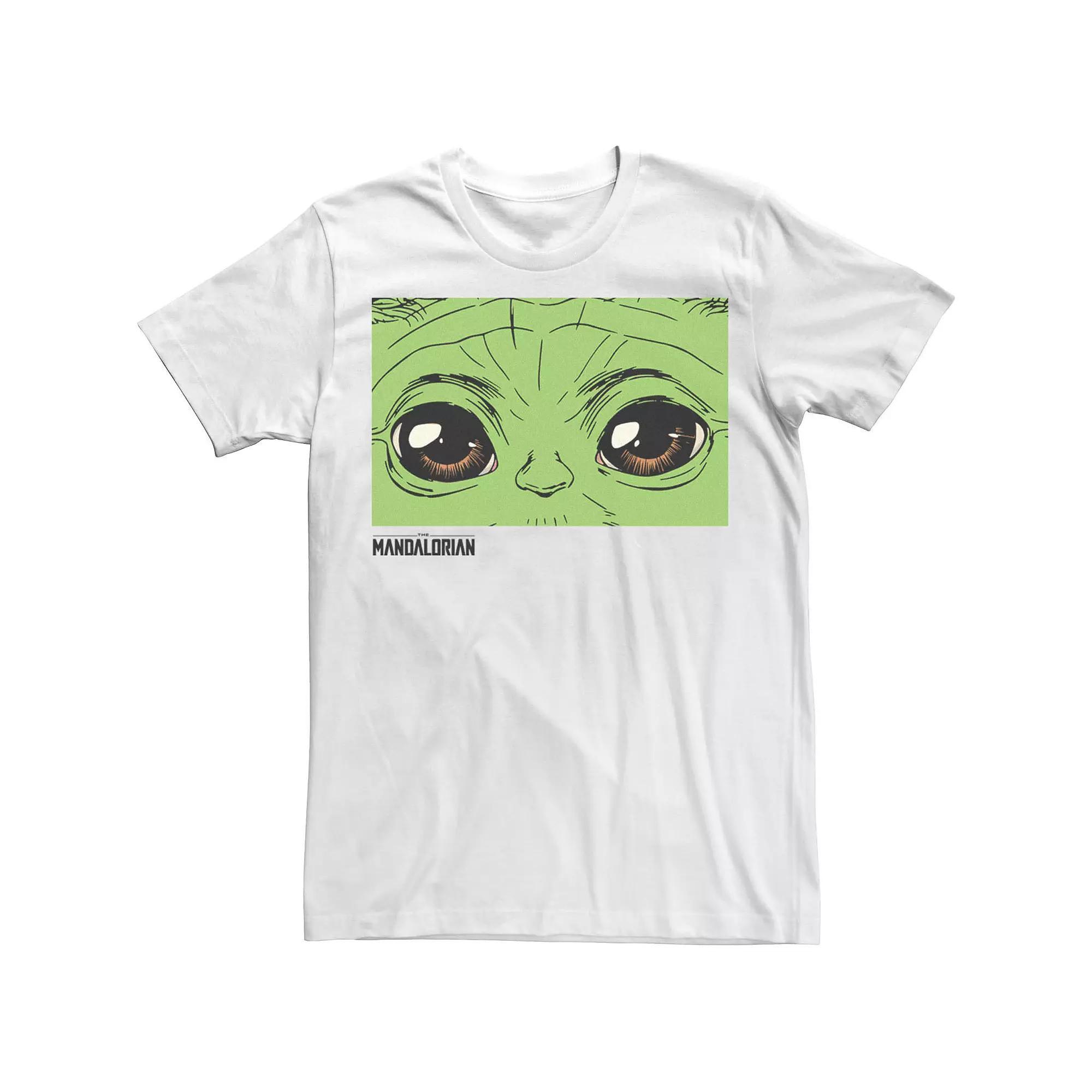 Men's Star Wars The Mandalorian These Eyes Big Face Tee, Size: Medium, White Product Image