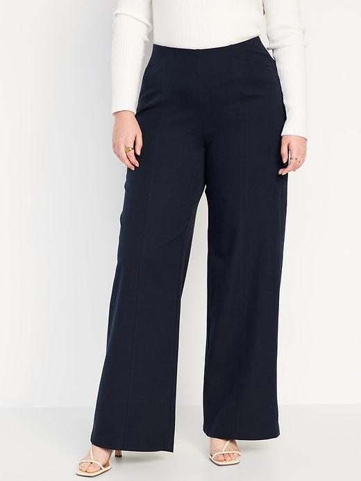 High-Waisted Pull-On Pixie Wide-Leg Pants Product Image