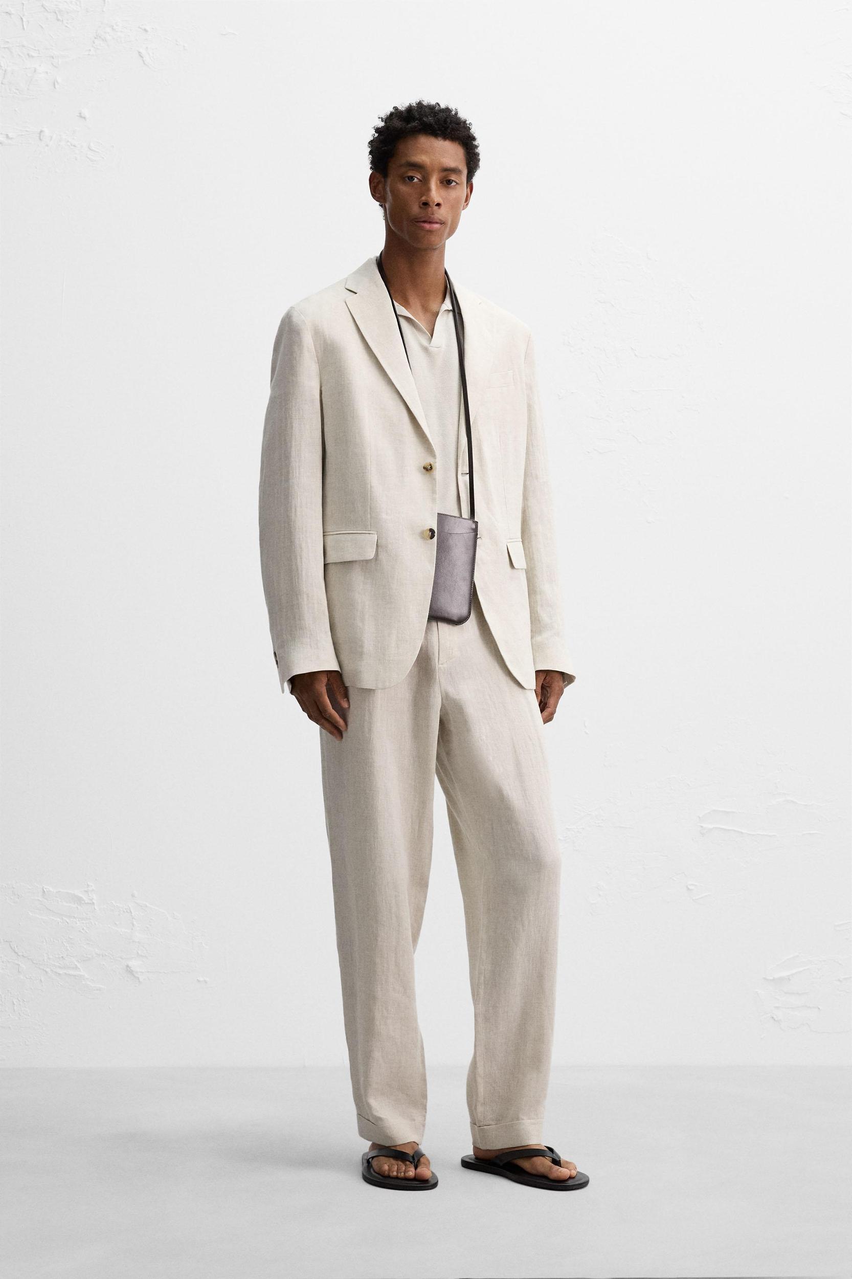 100% LINEN SUIT PANTS Product Image