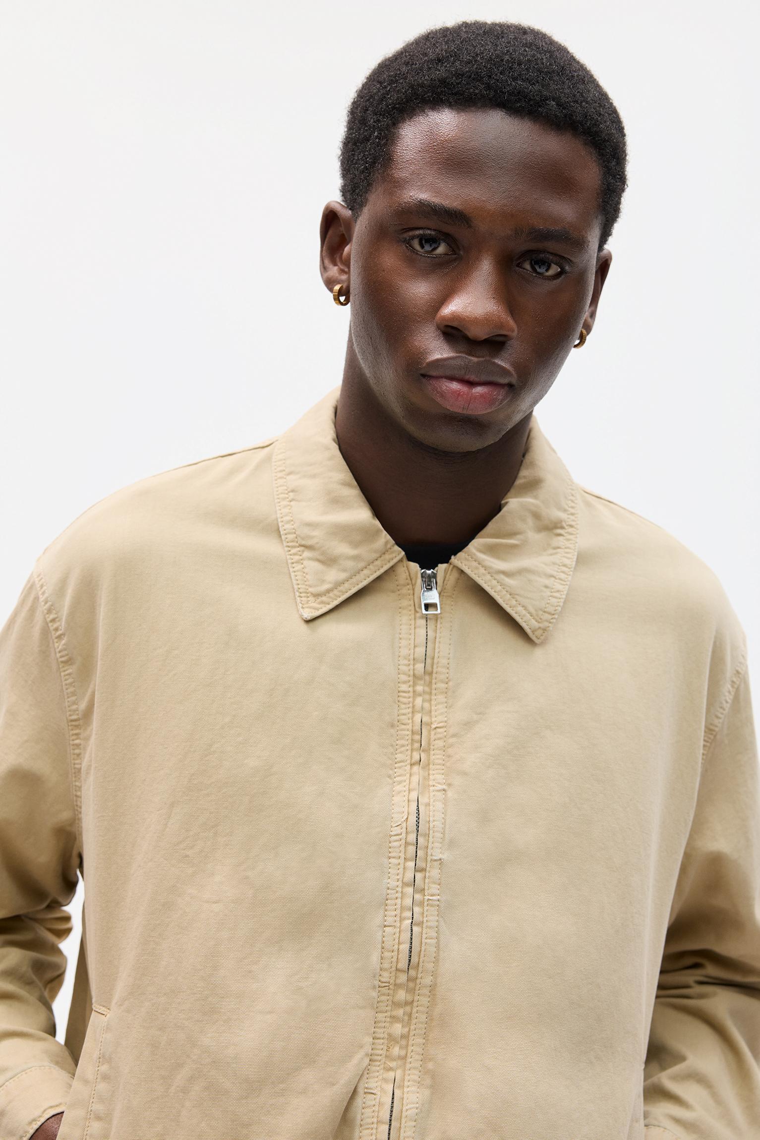 Cotton jacket with zipper Product Image