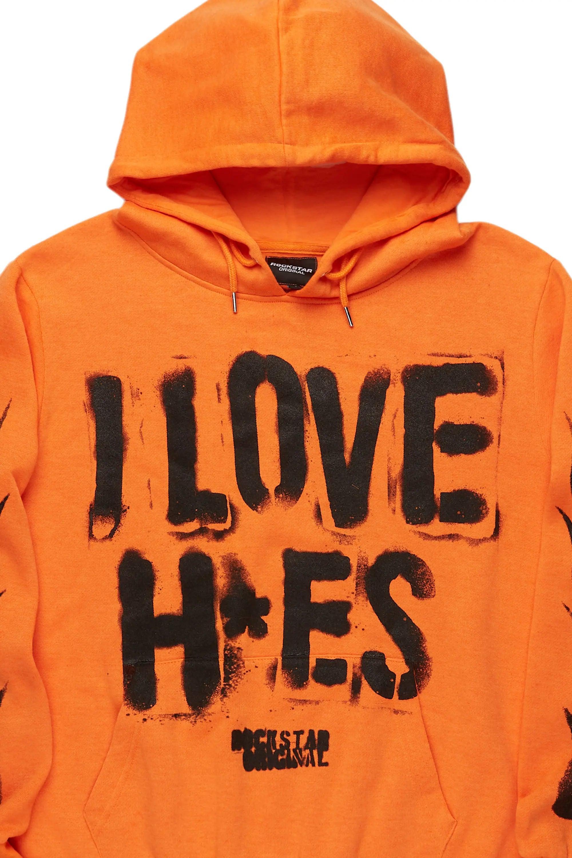 Tanasya Orange Oversized Hoodie Female Product Image